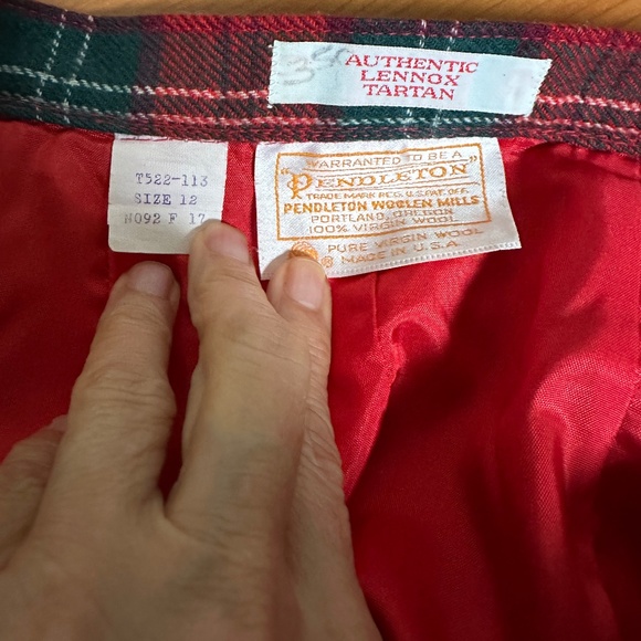 Vintage Pendleton Lennox Tartan Plaid Skirt Lined with Pockets USA - Picture 7 of 13